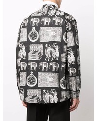 Waxman Brothers Artefact Print Cotton Shirt