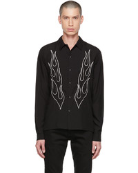 DOUBLE RAINBOUU Black Blazed Shirt