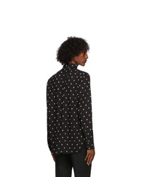 Saint Laurent Black Cross Pattern Shirt