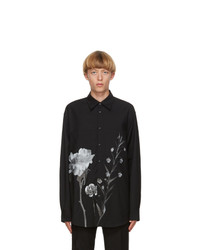 Valentino Black Inez And Vinoodh Edition Wool And Mohair Floral Shirt