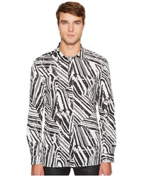 Versace Collection Linear Print Button Down Clothing