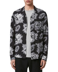 AllSaints Garland Regular Fit Floral Print Button Up Shirt
