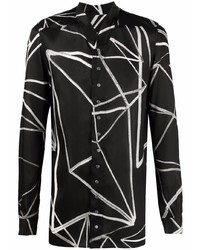 Rick Owens Golf Abstract Pattern Longsleeved Shirt