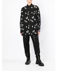 We11done Graphic Print Long Sleeve Shirt