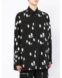 We11done Graphic Print Long Sleeve Shirt
