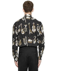 Dolce & Gabbana Instruts Printed Cotton Poplin Shirt