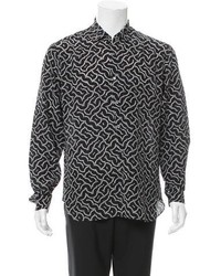 Jeffrey Rdes Printed Silk Shirt W Tags