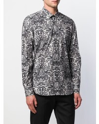 Alexander McQueen Lace And Skull Printed Shirt