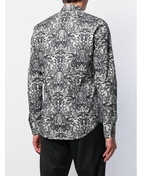 Alexander McQueen Lace And Skull Printed Shirt
