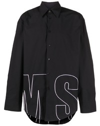 MSGM Logo Print Cotton Shirt