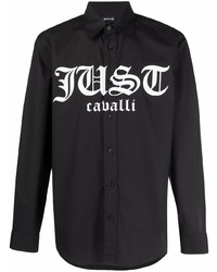 Just Cavalli Logo Print Long Sleeved Shirt