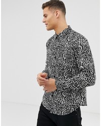 Another Influence Mono Print Long Sleeve Shirt