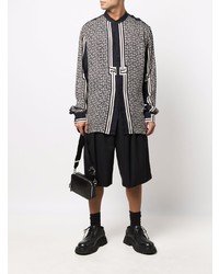 Balmain Monogram Print Long Sleeved Shirt