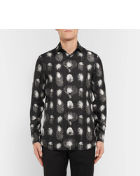 Alexander McQueen Printed Silk Twill Shirt