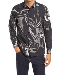 Ted Baker London Sembaly Marble Print Button Up Shirt