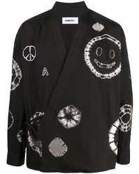 Ambush Shibori Kimono Shirt Black White
