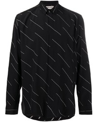Saint Laurent Stripe Print Detail Shirt