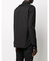 Rick Owens Textured Panel Side Slit Shirt