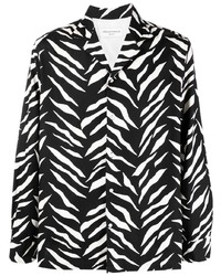 Officine Generale Zebra Print Long Sleeve Shirt
