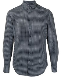 Giorgio Armani Zigzag Print Cotton Shirt