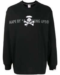 AAPE BY A BATHING APE Aape By A Bathing Ape Logo Print Long Sleeve T Shirt