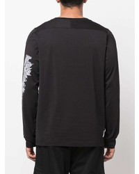 Stone Island Shadow Project Abstract Print Long Sleeved T Shirt