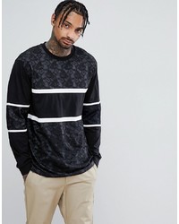 ASOS DESIGN Asos Longline T Shirt In Lace With Cut And Sew