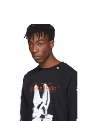 Off-White Black Cartoon Long Sleeve T Shirt