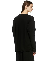 Boramy Viguier Black French Terry Print Long Sleeve T Shirt