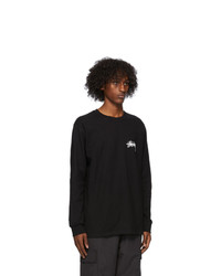 Stussy Black Peace And Love Long Sleeve T Shirt