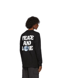 Stussy Black Peace And Love Long Sleeve T Shirt