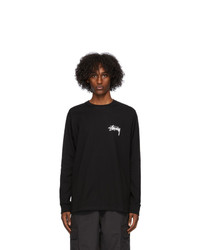 Stussy Black Peace And Love Long Sleeve T Shirt