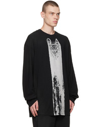 A-Cold-Wall* Black Print Long Sleeve T Shirt