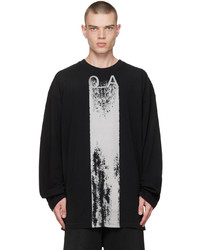 A-Cold-Wall* Black Print Long Sleeve T Shirt