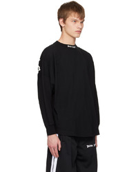 Palm Angels Black Printed Long Sleeve T Shirt