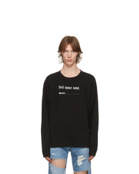 R13 Black Sell Your Soul Sweatshirt
