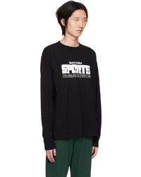 Sporty & Rich Black Sports Long Sleeve T Shirt