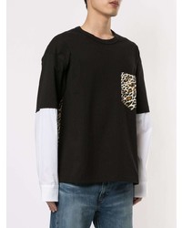 Roberto Cavalli Contrasting Sleeves T Shirt