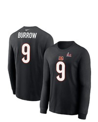 Nike Joe Burrow Black Cincinnati Bengals Super Bowl Lvi Bound Name Number Long Sleeve T Shirt At Nordstrom