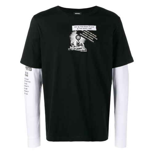 Diesel Layered T Shirt, $79 | farfetch.com | Lookastic