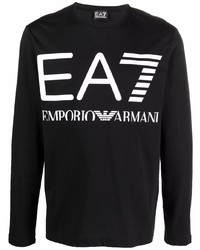 Ea7 Emporio Armani Logo Long Sleeve T Shirt