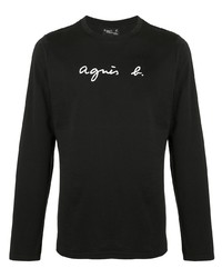agnès b. Logo Print Long Sleeved T Shirt