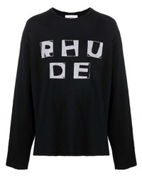 Rhude Logo Print Long Sleeved T Shirt