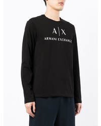 Armani Exchange Logo Print Longsleeved T Shirt