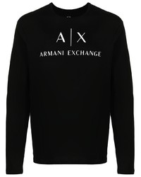Armani Exchange Logo Print Longsleeved T Shirt