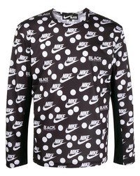 Black Comme Des Garçons X Nike Logo Long Sleeve Top