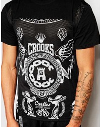 Crooks & Castles Black Order Mesh T Shirt