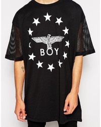 Boy London Oversized T Shirt With Mesh Sleeves