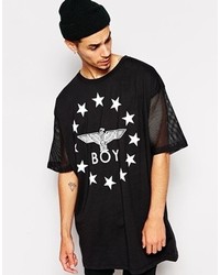 Boy London Oversized T Shirt With Mesh Sleeves