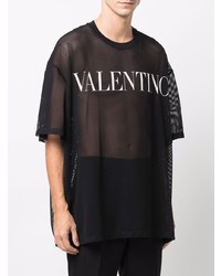 Valentino Logo Print Mesh T Shirt
